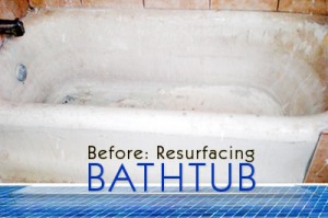 Before: Bathtub Resurfacing