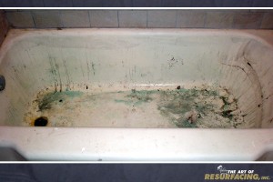 Before Steel Tub Resurfacing